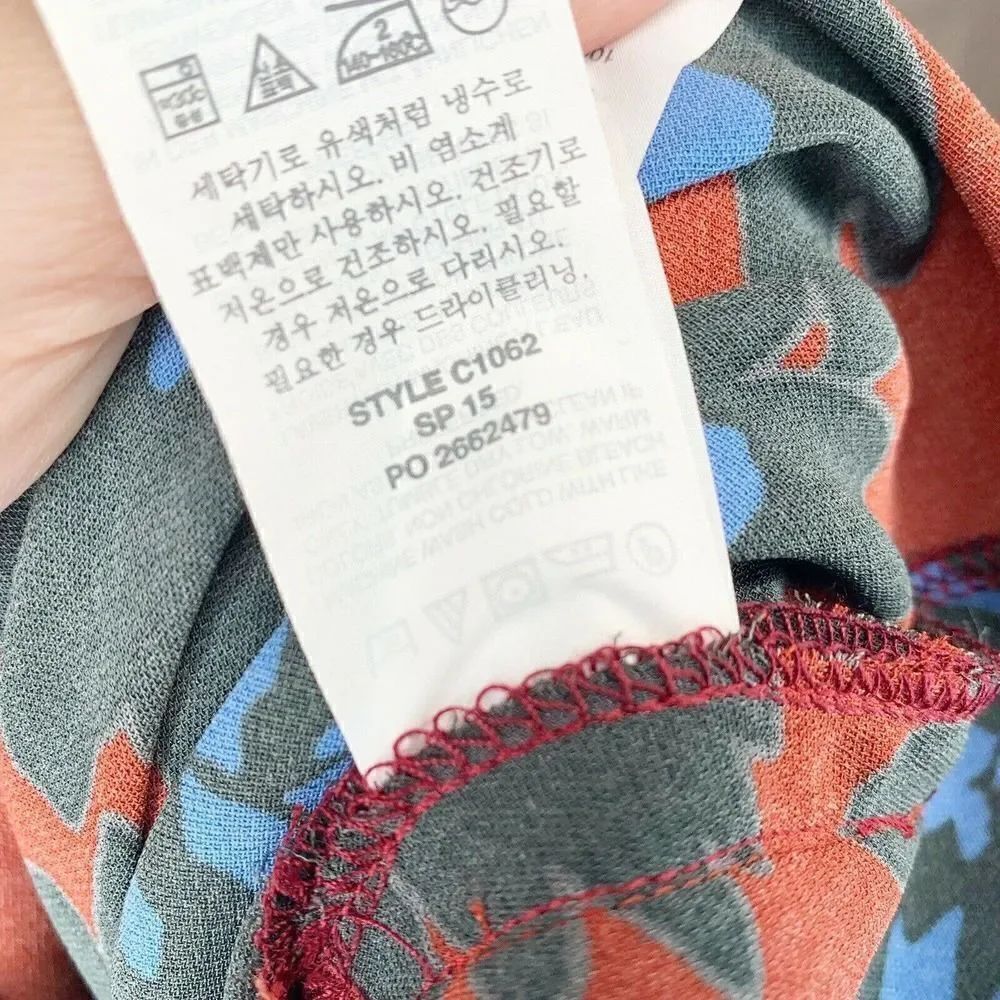 J. CREW Joggers Red Blue Floral Elastic Waist Ankle Crop Dress Pants Flower 00 - Picture 12 of 12